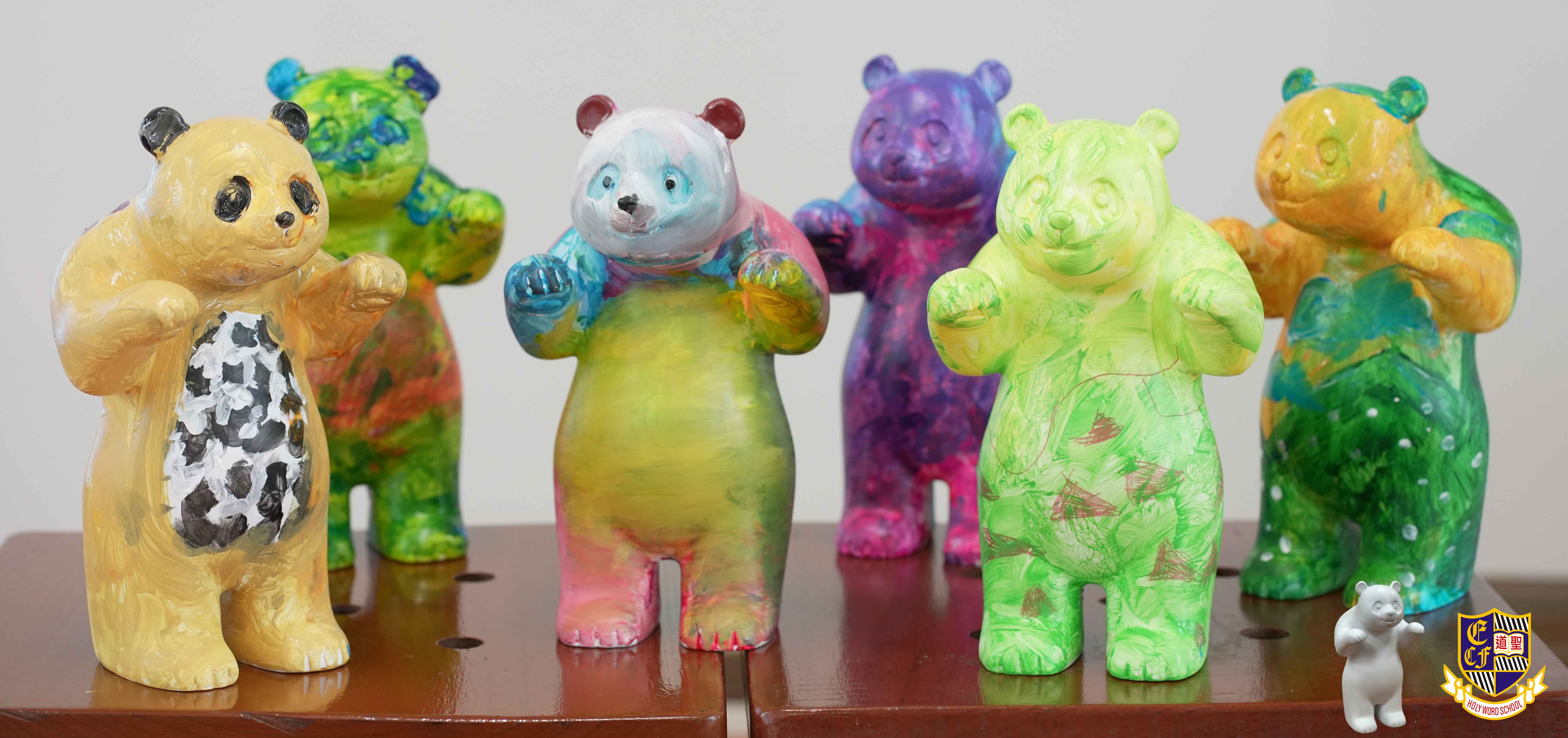 朝陽暖香江、感恩傳萬方 HeArt Panda 塗畫創作